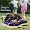 Customizable Rainbow Friends Kids Velcro Shoes, Multicolor and Black Cool Kiddo 32