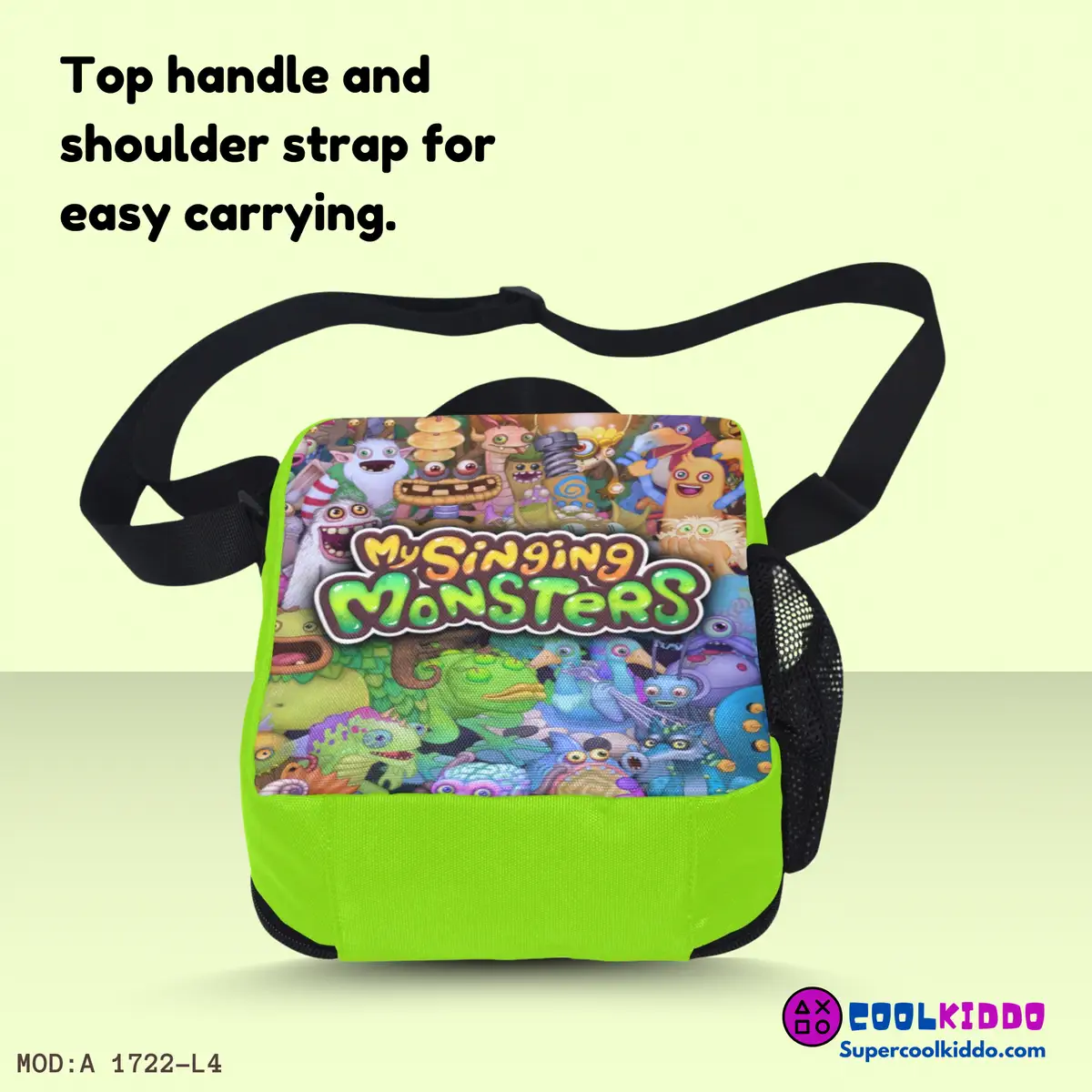 My Singing Monsters Insulated Lunch Bag, Personalized, Nylon Construction, Easy to Clean, Kids Lunchbox Cool Kiddo 18