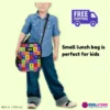 Rainbow Friends Insulated Lunch Bag, Roblox Style Grid Print, Customizable Cool Kiddo 30
