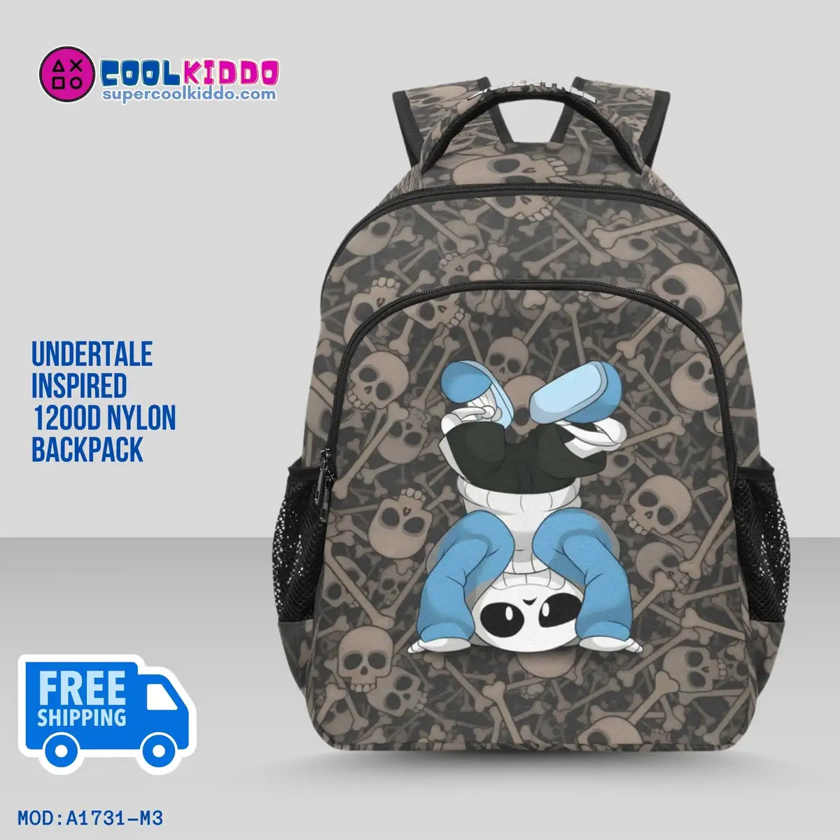 Undertale Video Game Backpack, Three Colors, Skull Print, Nylon Cool Kiddo 10