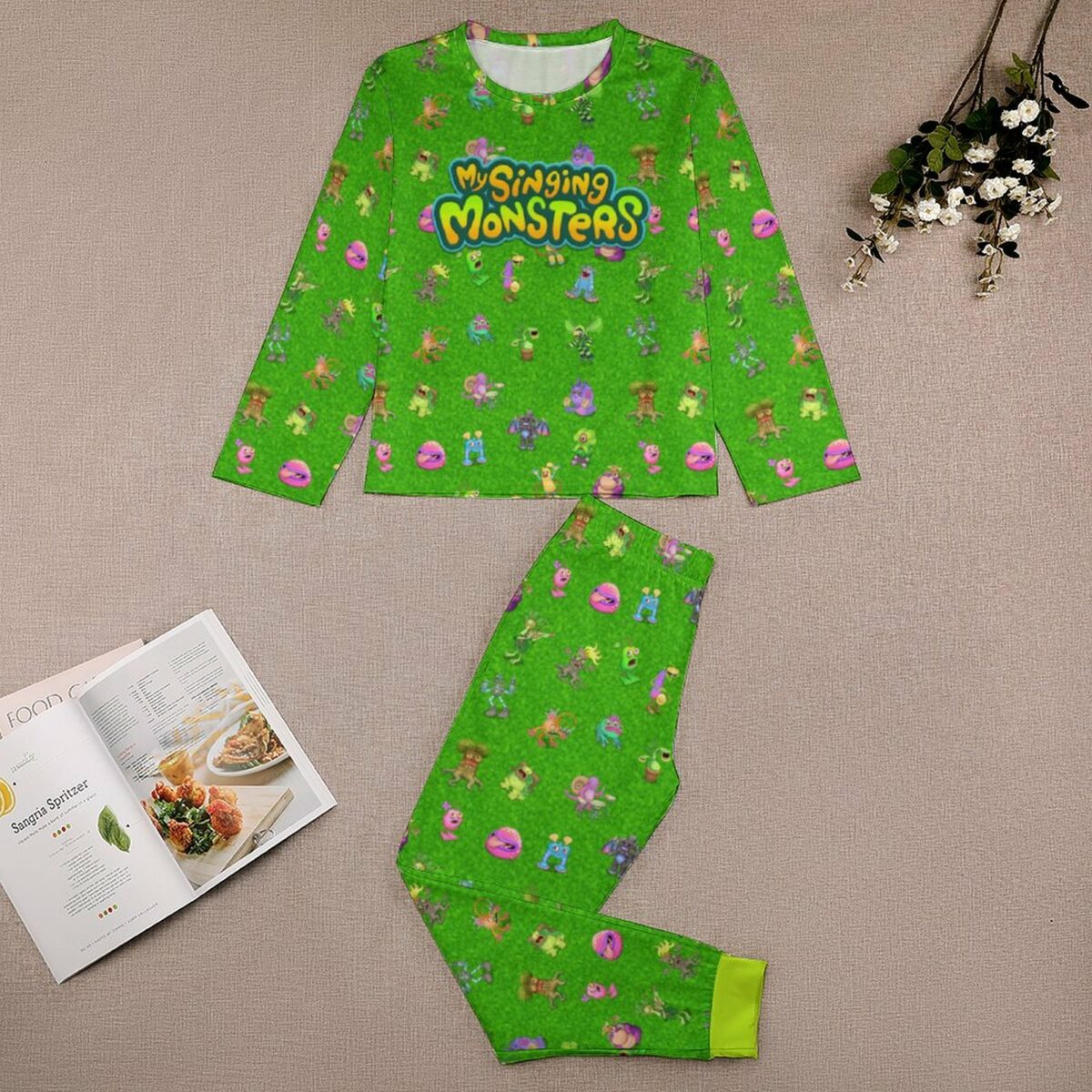 My Singing Monsters Long Sleeve Pajama Suit for Boy JTZ (All-Over Printing) Cool Kiddo 14