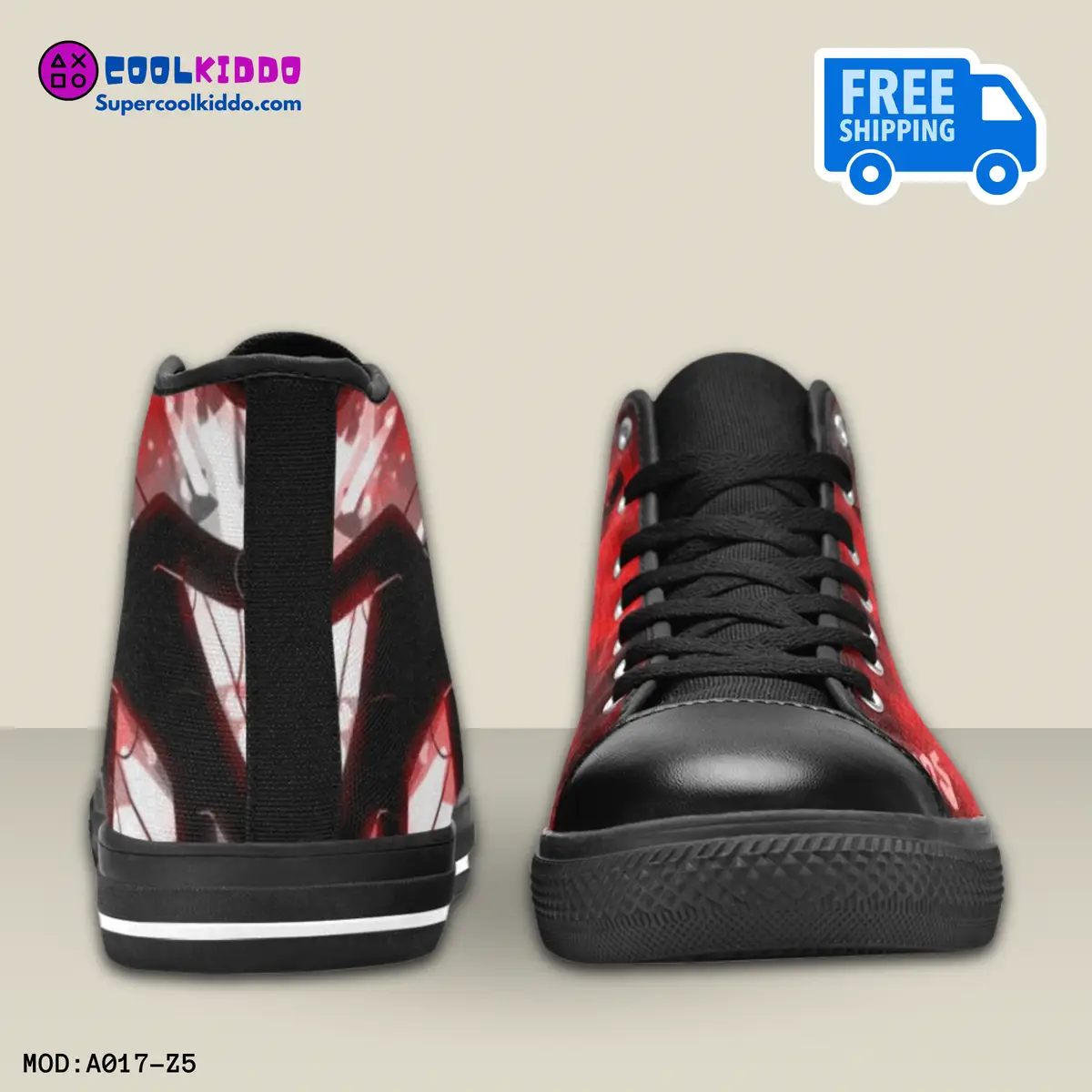 Roblox Doors Inspired High Top Shoes for Kids/Youth – “Seek” Character Print. High-Top Sneakers Cool Kiddo 24