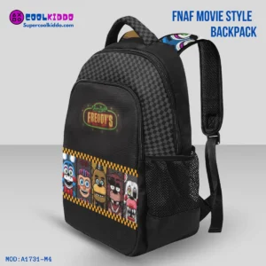 Five Nights at Freddy’s Movie Inspired Black Backpack, Horror Characters, Tablet Sleeve, Multi-Compartment Cool Kiddo