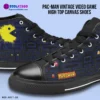 Pac Man Vintage Video Game High Top Sneakers – Custom Canvas Shoes for Kids/Youth Cool Kiddo 42