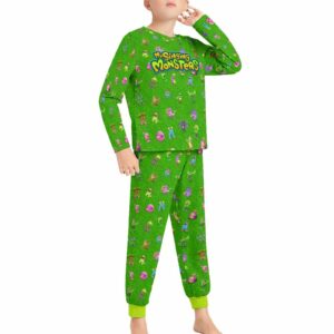 My Singing Monsters Long Sleeve Pajama Suit for Boy JTZ (All-Over Printing) Cool Kiddo