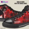 Roblox Doors Inspired High Top Shoes for Kids/Youth – “Seek” Character Print. High-Top Sneakers Cool Kiddo 30