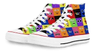 Personalized Squishmallows Food Canvas Low-Top Sneakers for kids. Colorful Casual Shoes Cool Kiddo 4