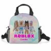Customizable Name Roblox Girls Insulated Lunch Crossbody Bag with Strap for School, Beach, Picnic Cool Kiddo