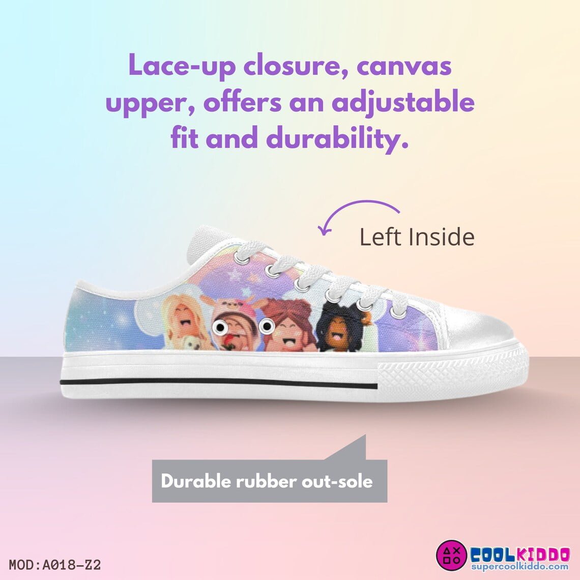 Roblox Girls Avatars, Low-Top Sneakers, Roblox Print Shoes Cool Kiddo 14