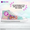 Roblox Girls Video Game High Top Sneakers – Custom Canvas Shoes for Kids/Youth Cool Kiddo 36