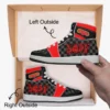 Five Nights at Freddy’s Inspired Character High-Top Kids Black and Red Leather Shoes, FNAF Jordans Style Sneakers Cool Kiddo 40
