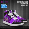 Five Nights at Freddy’s Security Breach Character High-Top Leather Black and Purple Shoes FNAF, 5NAF Cool Kiddo