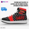 Five Nights at Freddy’s Inspired Character High-Top Kids Black and Red Leather Shoes, FNAF Jordans Style Sneakers Cool Kiddo