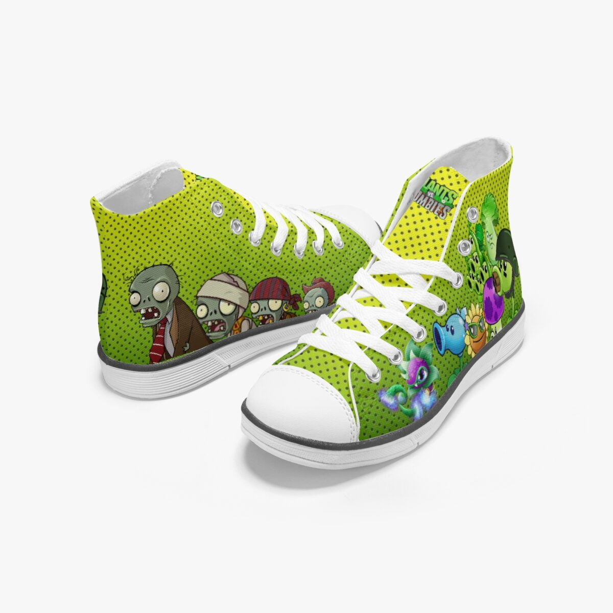 Plants vs Zombies Personalized High-Top Sneakers for Children Cool Kiddo 16