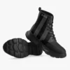 Wednesday Addams Inspired, Casual Leather Chunky Black Boots for Girls, Optional Personalized Name, Street Shoes