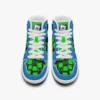 Kids ROBLOX Characters High-Top Shoes Leather Green and Blue, Jordans Style Sneakers Cool Kiddo 38