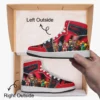 Personalized Name ROBLOX Characters High-Top Leather Black and Red Shoes, Jordans Style Sneakers Cool Kiddo 42