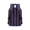 Wednesday Addams Uniform Inspired Black and Purple Backpack, Youth Book Bag for School, Nevermore Academy Rucksack Cool Kiddo 34
