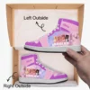 Customized Name ROBLOX Girls Characters High-Top Leather Pink Shoes for Kids, Jordans Style Sneakers Cool Kiddo 38