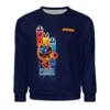 Dark Blue Pac-Man Men-Youth Crewneck Sweatshirt, Vintage Video Game Apparel Unisex Comfortable Sweater Cool Kiddo 26