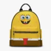 Sponge Bob Face Little Backpack – Fun All-Over Print Leather Street Bag for Girls Cool Kiddo 32