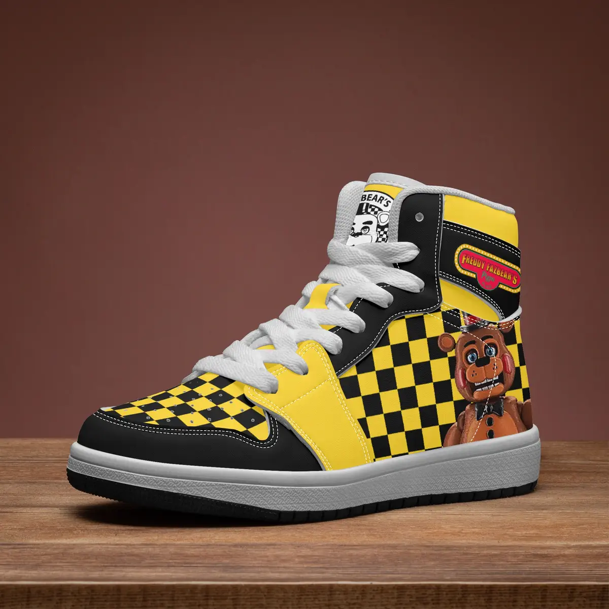 Five Nights at Freddy’s Inspired Character High-Top Kids Leather Shoes, FNAF Jordans Style Sneakers Cool Kiddo 10