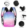 Personalized pink backpack for girls Roblox Girl customizable backpacks Cool Kiddo 22