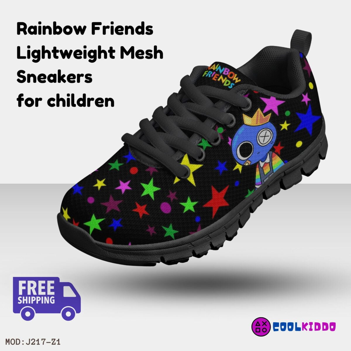 Rainbow Friends Inspired Kids’ Lightweight Mesh Sneakers Cool Kiddo 10