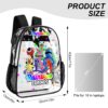 Personalized Blue Rainbow Friends – Transparent Bag – Clear Backpack – 17-inch 2024 New Cool Kiddo 30