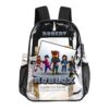 Personalized Name ROBLOX – Transparent Bag – Clear Backpack – 17-inch 2024 New Cool Kiddo 32