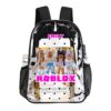 Roblox Girl – Clear Backpack – Transparent Book Bag 17-inch 2024 New Cool Kiddo 32
