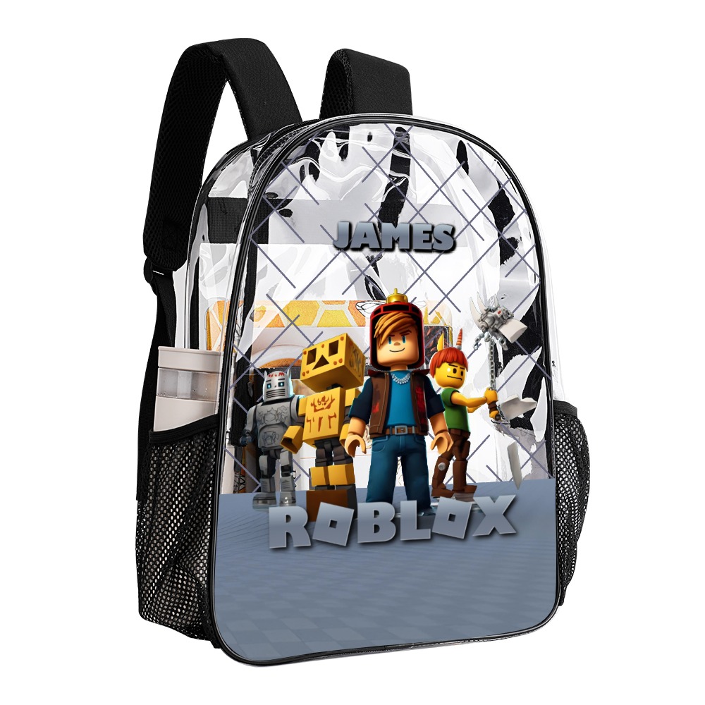 Personalized ROBLOX Avatars – Transparent Bag – Clear Backpack – 17-inch 2024 New Cool Kiddo 22