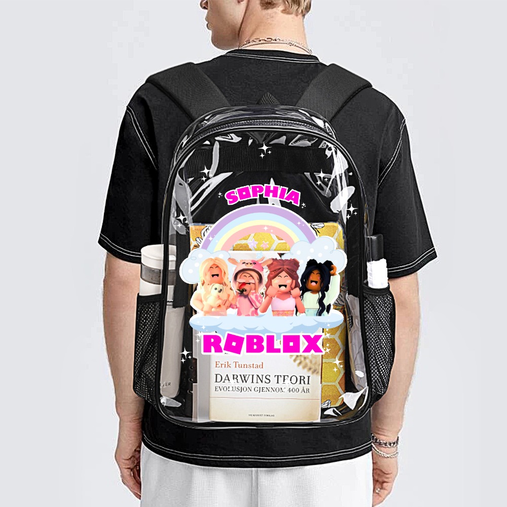 Roblox Girl Transparent Bag 17-inch 2024 New Cool Kiddo 14