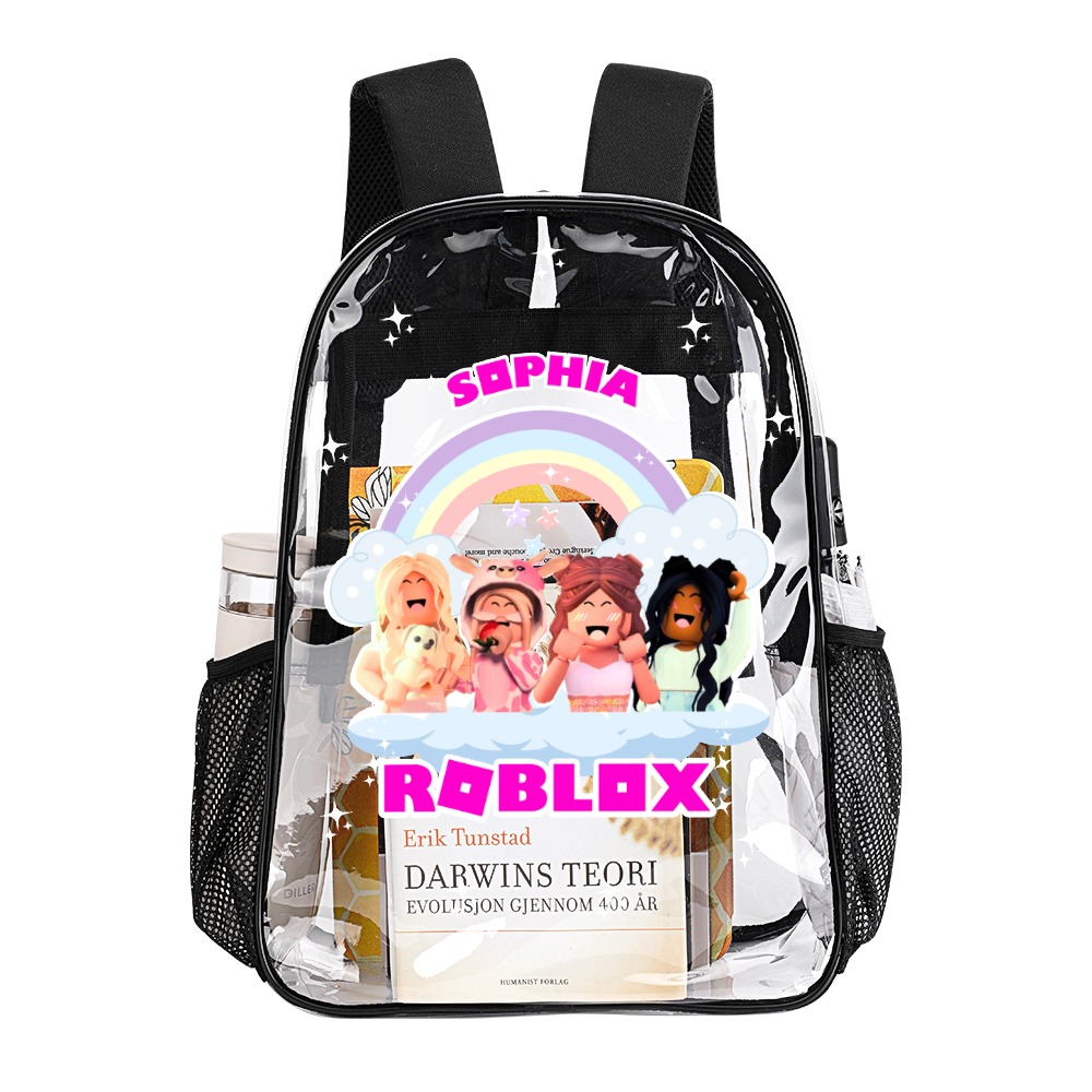 Roblox Girl Transparent Bag 17-inch 2024 New Cool Kiddo 18
