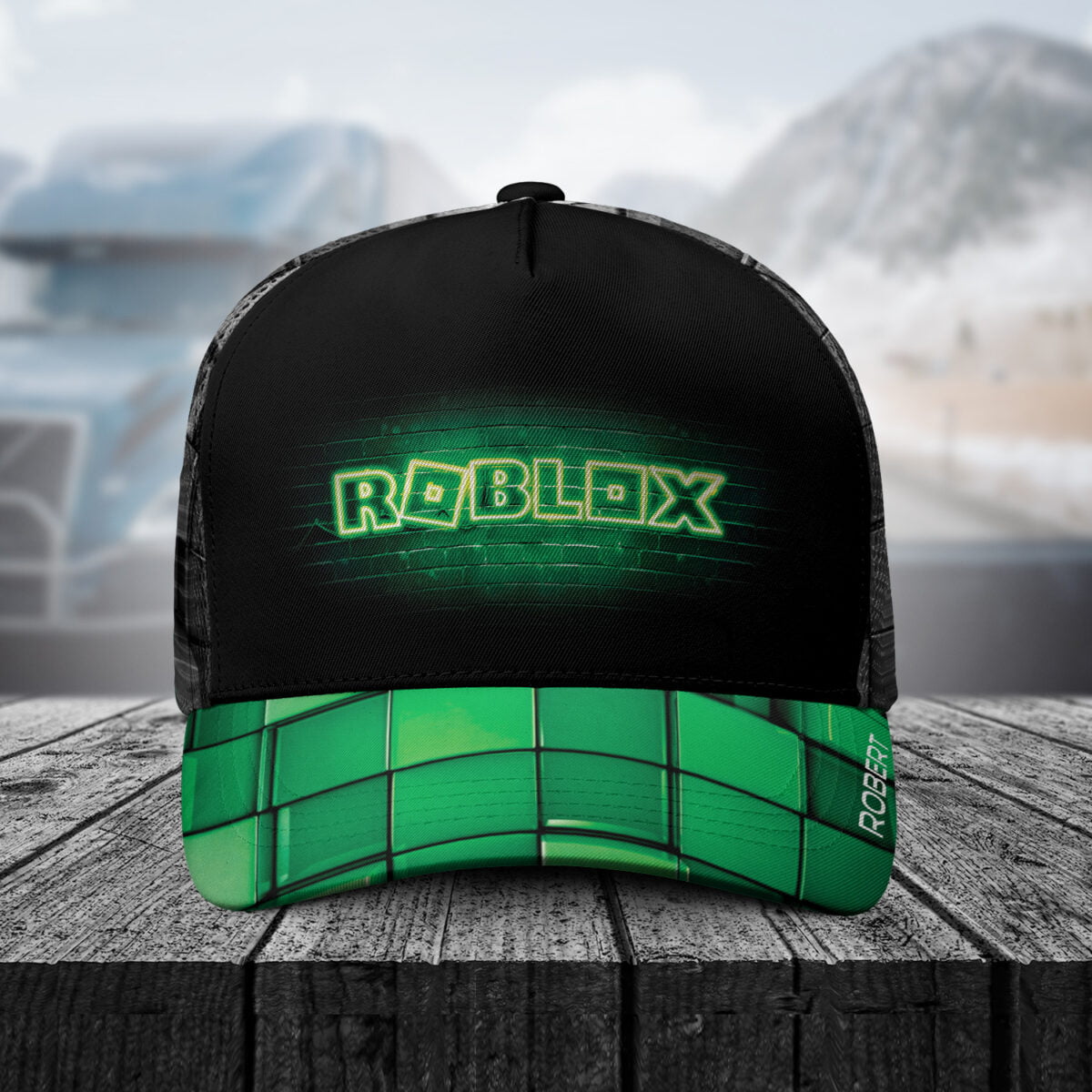 Personalized Name Roblox Inspired All-over Print Trucker Cap Cool Kiddo 10