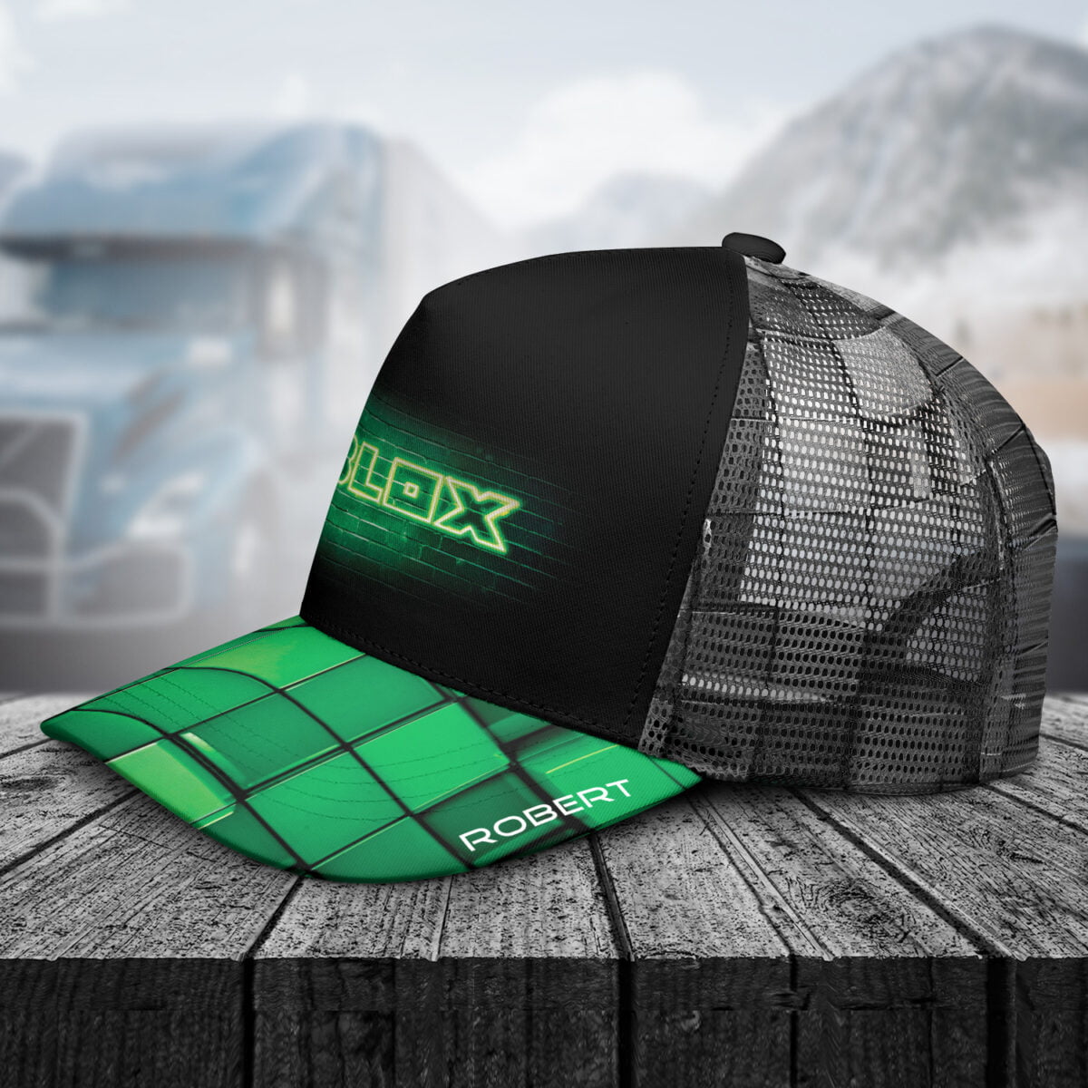 Personalized Name Roblox Inspired All-over Print Trucker Cap Cool Kiddo 16