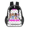 Roblox Girl – Clear Backpack – Transparent Book Bag 17-inch 2024 New Cool Kiddo 24