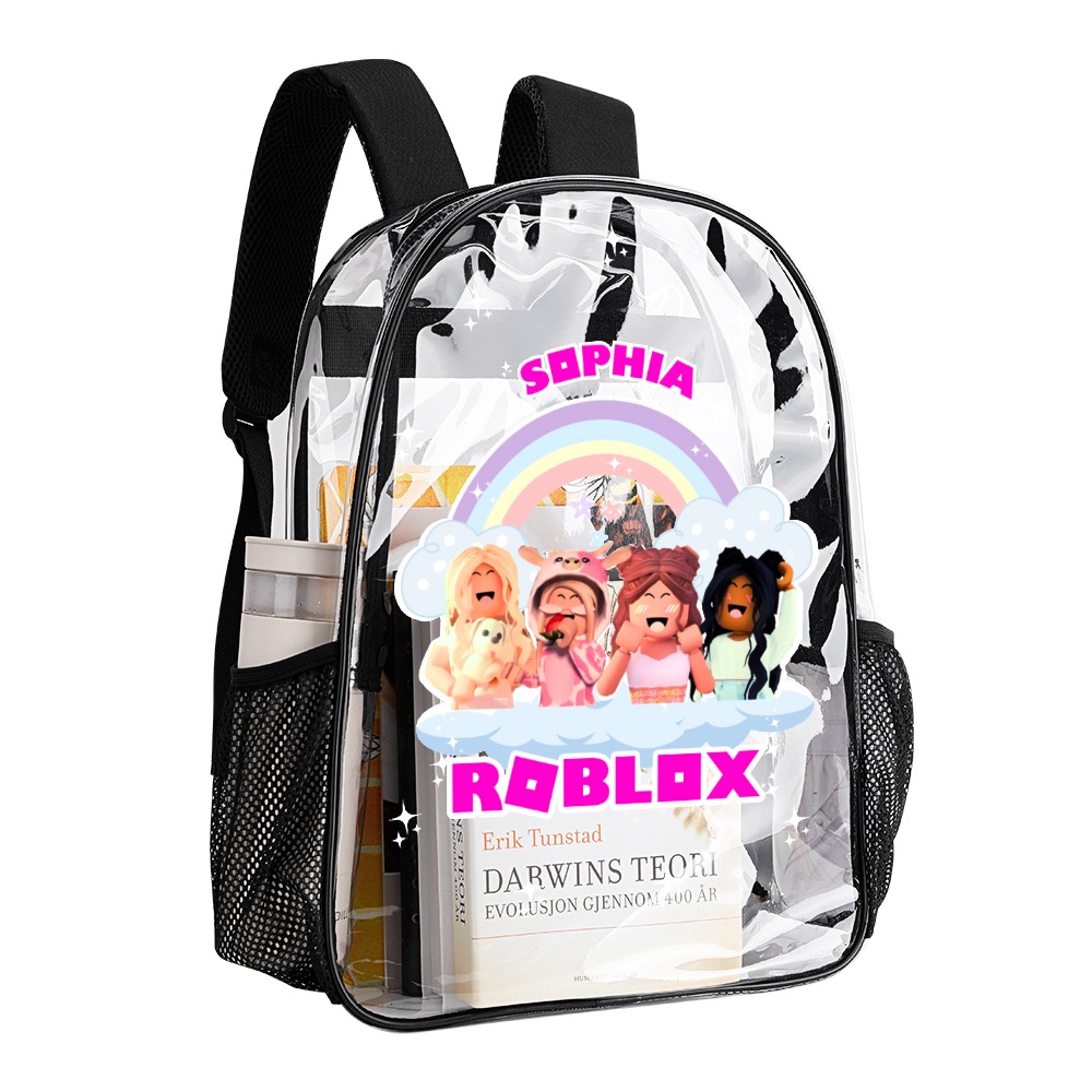 Roblox Girl Transparent Bag 17-inch 2024 New Cool Kiddo 22
