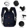 Pac Man Backpack, Lunch Bag and Pencil Poach. Three-piece set combination Cool Kiddo 34