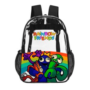 Rainbow Friends Transparent Backpack 17-inch 2024 New Cool Kiddo
