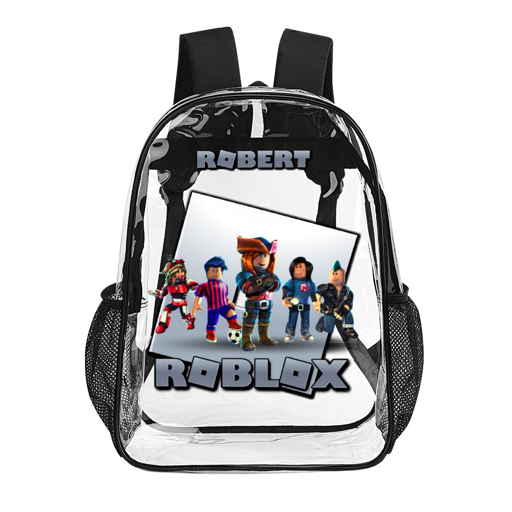 Personalized Name ROBLOX – Transparent Bag – Clear Backpack – 17-inch 2024 New Cool Kiddo 10