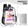 Roblox Girl Transparent Bag 17-inch 2024 New Cool Kiddo 30