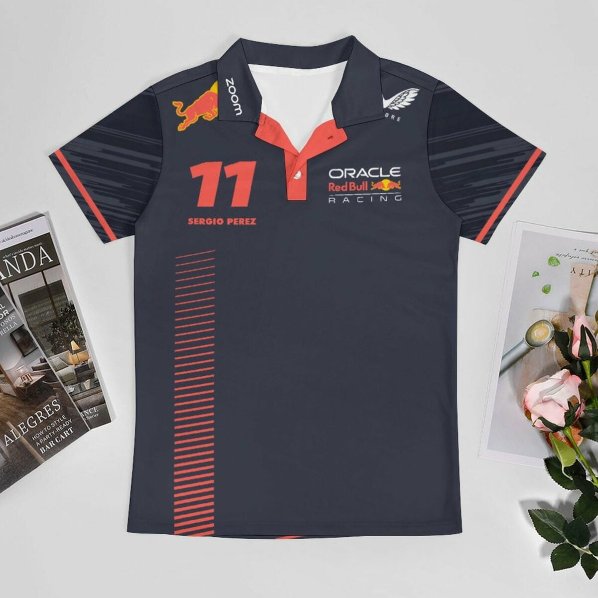 Sergio Perez Red Bull Racing POLO for Kids J62T (All-Over Printing)