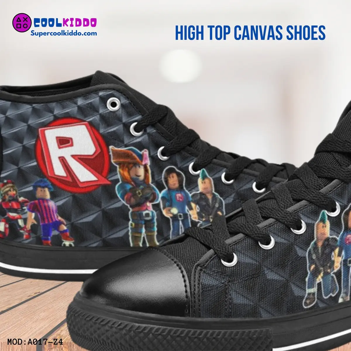 ROBLOX Video Game Inspired High Top Shoes for Kids/Youth Cool Kiddo 12