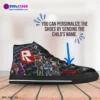 ROBLOX Video Game Inspired High Top Shoes for Kids/Youth Cool Kiddo 36