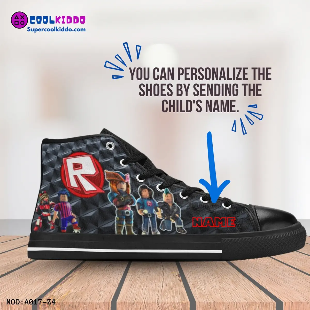 ROBLOX Video Game Inspired High Top Shoes for Kids/Youth Cool Kiddo 18