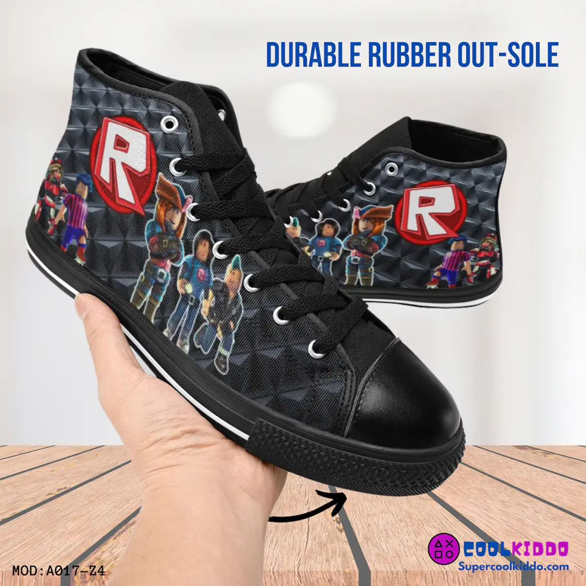 ROBLOX Video Game Inspired High Top Shoes for Kids/Youth Cool Kiddo 22