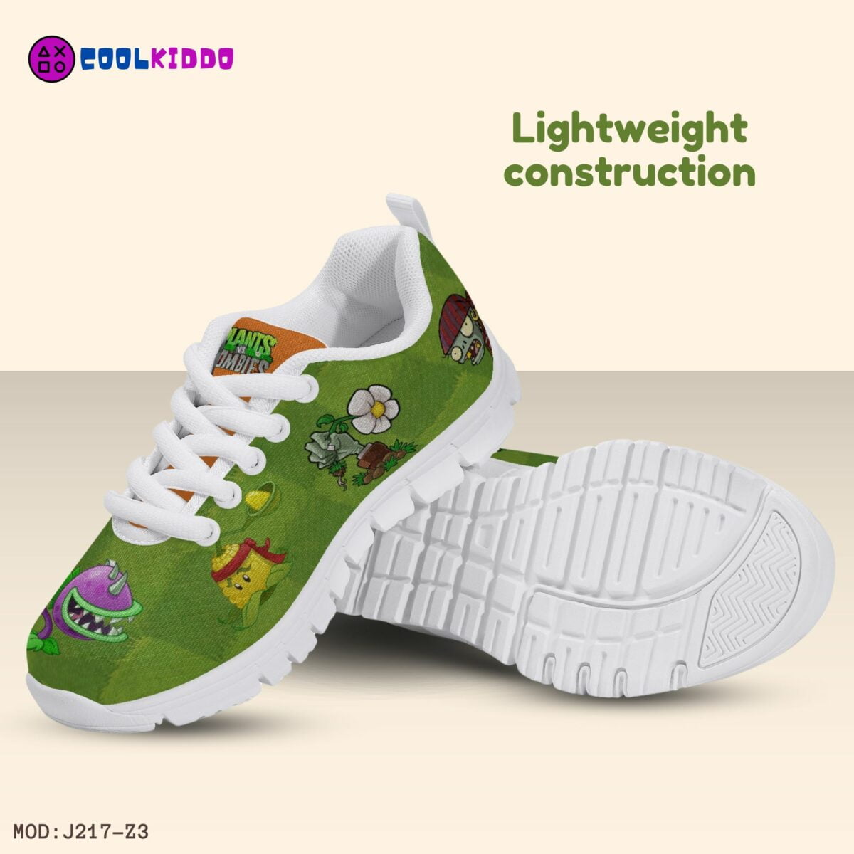 Personalized Plants vs Zombies Inspired Kids’ Lightweight Mesh Sneakers Cool Kiddo 12