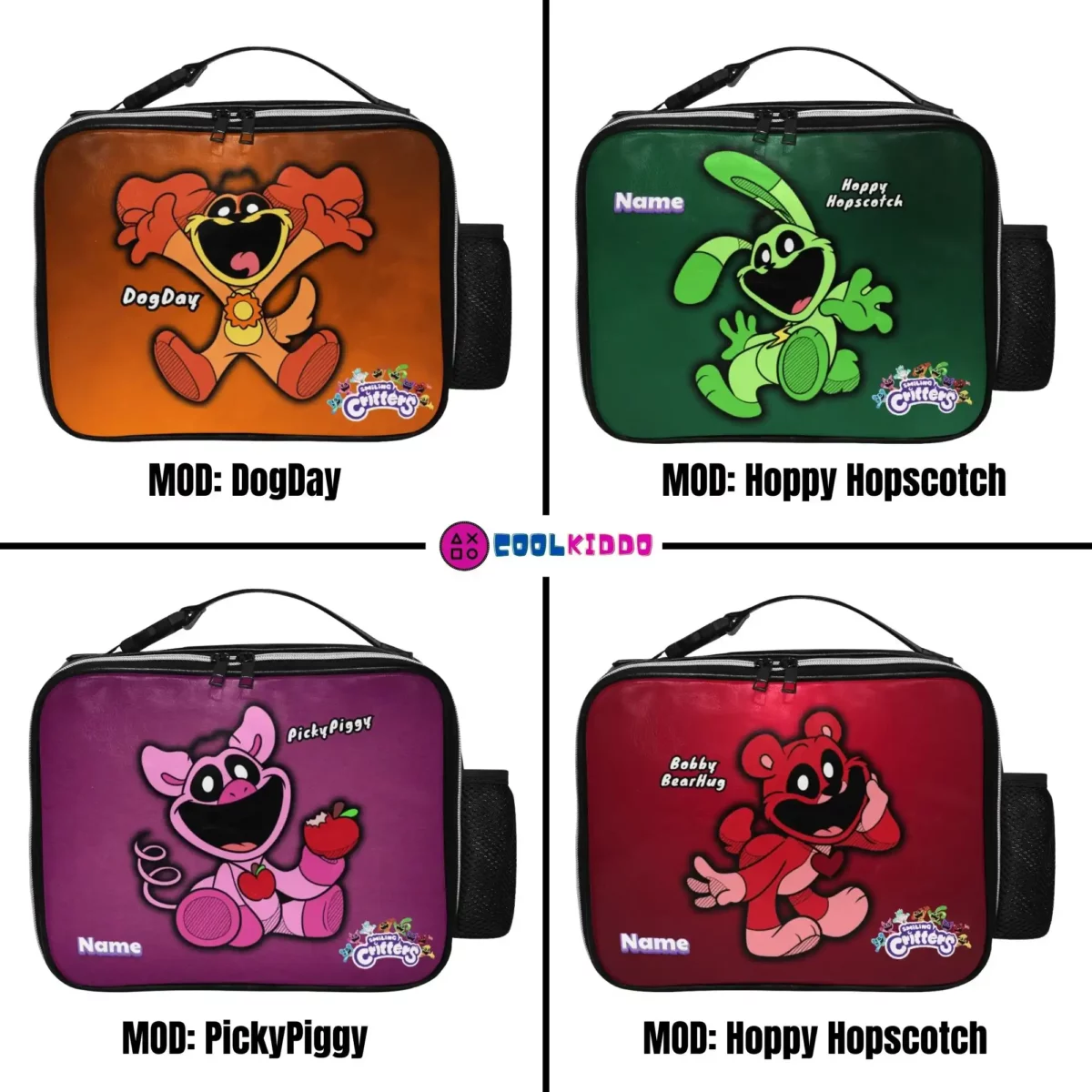 Smiling Critters Poppy Playtime leather lunch box with your favorite character Cool Kiddo 16