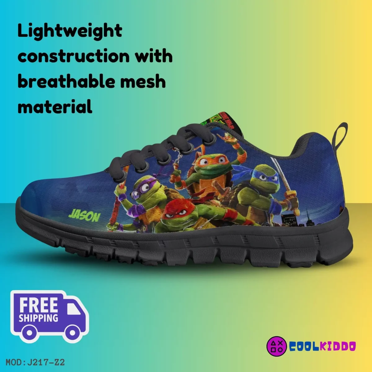 Personalized Teenage Mutant Ninja Turtles Inspired Kids’ Lightweight Mesh Sneakers Cool Kiddo 20